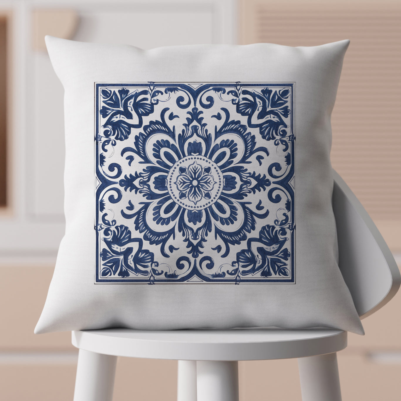 Traditional Portuguese Tile Inspired Pillow - Bring Portugal Home