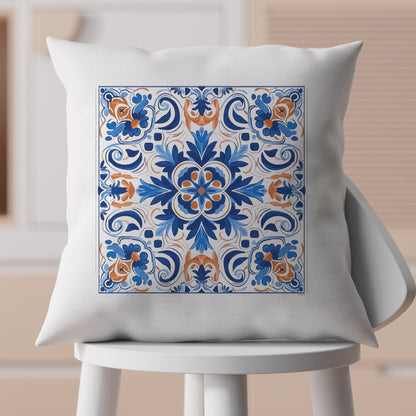 Authentic Tile Pattern Pillow - Portuguese Charm for Your Home