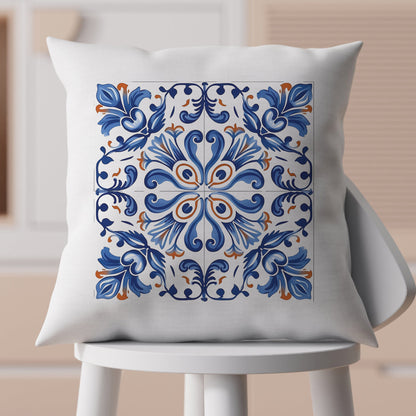 Elegant Portuguese Tile Design Pillow - Bring the Beauty of Portugal Home