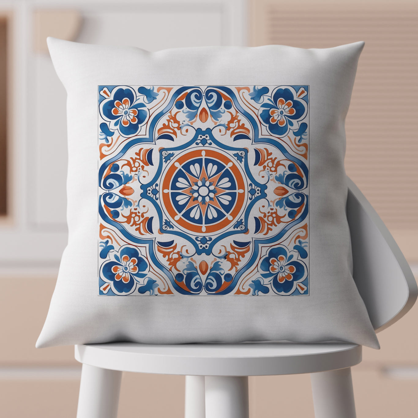 Traditional Portuguese Tile Inspired Pillow - Bring Portugal Home