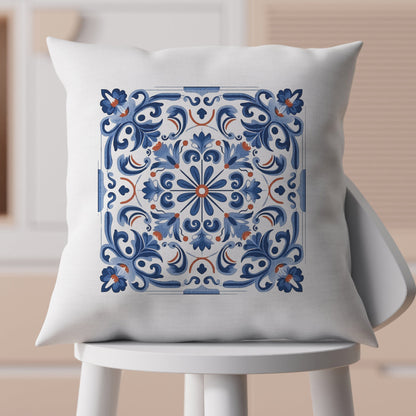 Elegant Tile Pattern Pillow - Portuguese Heritage for Your Home