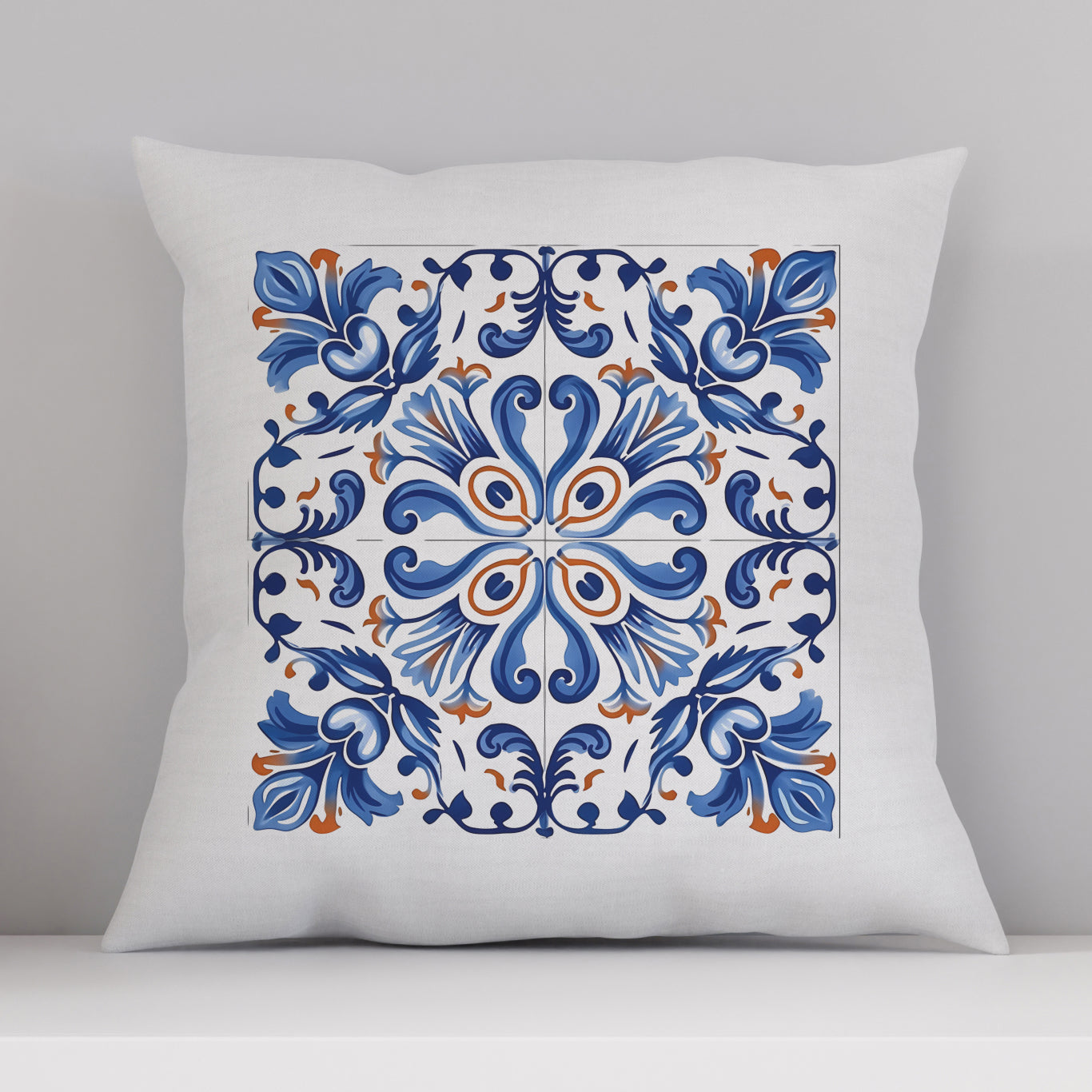 Elegant Portuguese Tile Design Pillow - Bring the Beauty of Portugal Home