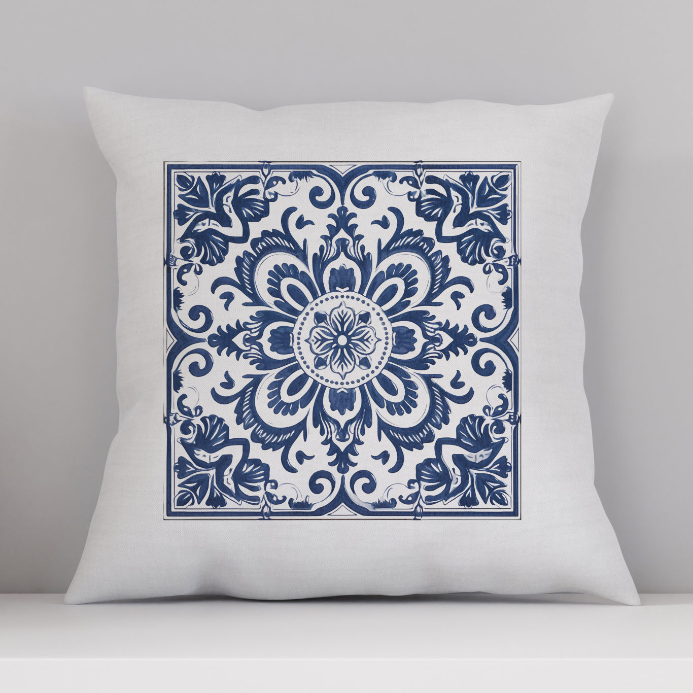 Traditional Portuguese Tile Inspired Pillow - Bring Portugal Home