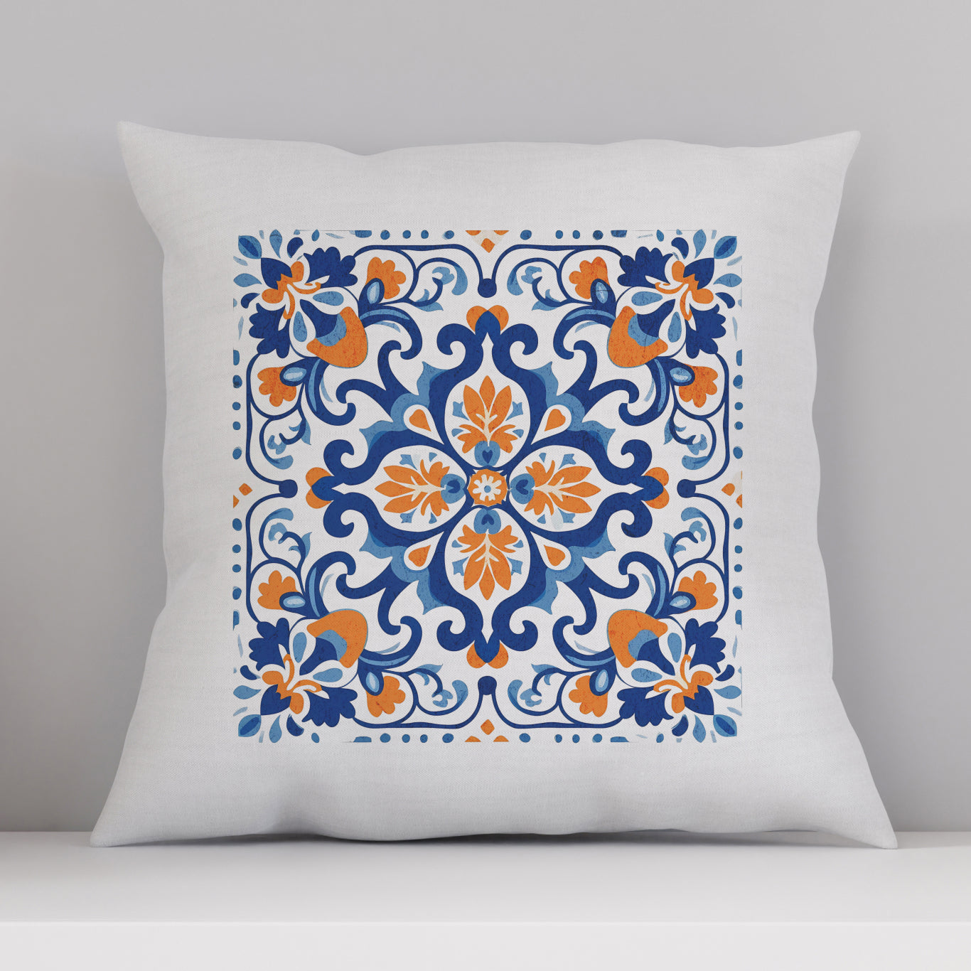 Elegant Tile Pattern Pillow - Portuguese Heritage for Your Home