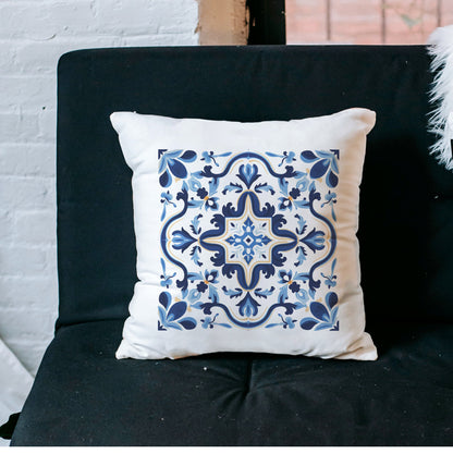 Classic Tile Pattern Pillow - Add a Touch of Portugal to Your Home