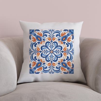 Traditional Portuguese Tile Inspired Pillow - Bring Portugal Home