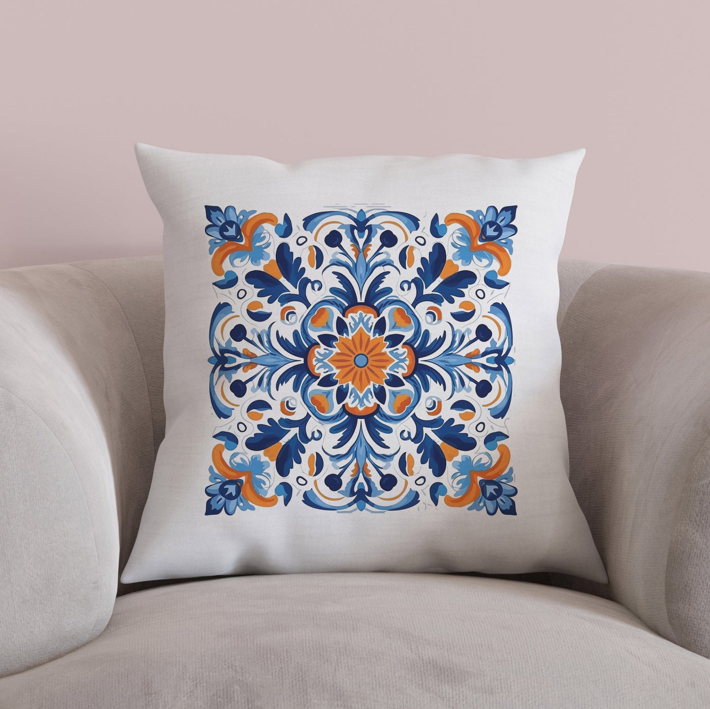 Traditional Portuguese Tile Inspired Pillow - Bring Portugal Home