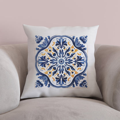 Timeless Traditional Portuguese Tile Design Pillow - Bring the Essence of Portugal Home