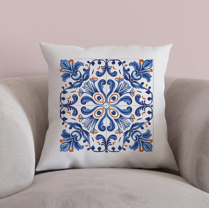 Elegant Portuguese Tile Design Pillow - Bring the Beauty of Portugal Home