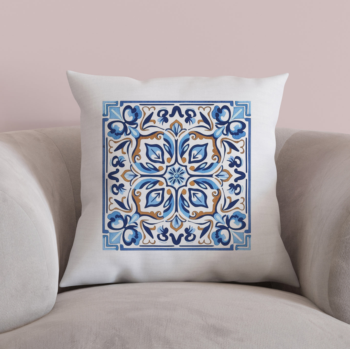 Traditional Portuguese Tile Inspired Pillow - Bring Portugal Home! //Almofada Inspirada nos Azulejos Portugueses-  Traga Portugal para Casa!