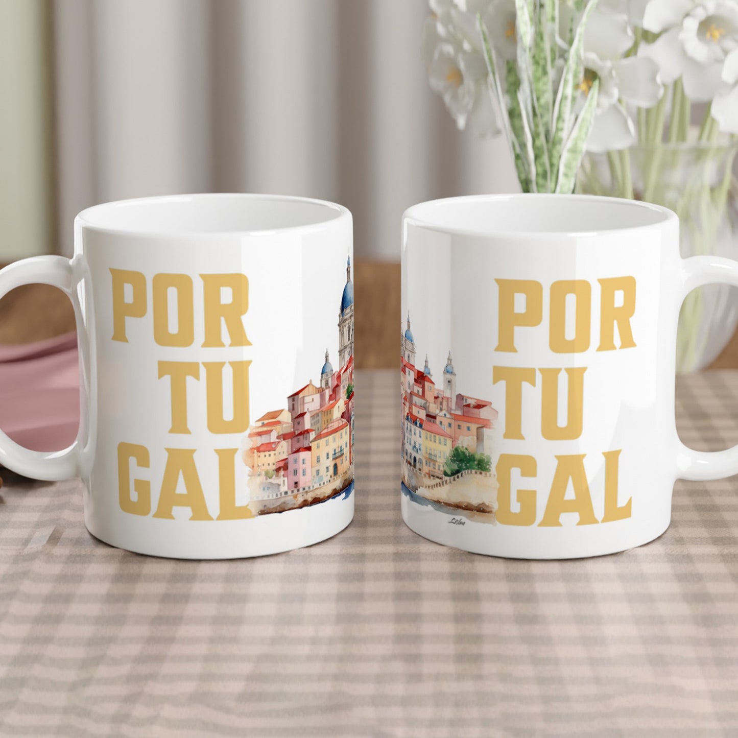 Lisbon Watercolor Mug – Embrace Portugal's Beauty in Every Sip